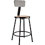 NPS 6200 Series Armless Wood 24 Inch Stool With Backrest, Black, 4/Pack (6224B-10/4)~#|#~sp135112974_sc7