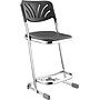 NPS 6600 Series Armless Blow-Molded Plastic 22" Ergonomic Z Stool With Backrest, Steel, Black (6622B)~#|#~sp135113101_sc7