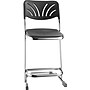 NPS 6600 Series Armless Blow-Molded Plastic 22" Ergonomic Z Stool With Backrest, Steel, Black (6622B)~#|#~sp135113102_sc7