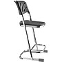 NPS 6600 Series Armless Blow-Molded Plastic 22" Ergonomic Z Stool With Backrest, Steel, Black (6622B)~#|#~sp135113103_sc7