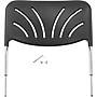 NPS 6600 Series Armless Blow-Molded Plastic 22" Ergonomic Z Stool With Backrest, Steel, Black (6622B)~#|#~sp135113110_sc7