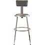 NPS 6400 Series Armless Vinyl Padded Lab Stool with Backrest, Gray , 5/Pack (6418HB/5)~#|#~sp135113211_sc7