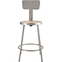 NPS 6200 Series Armless Wood 24" Stool with Backrest, Gray (6224B)~#|#~sp135113481_sc7