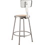 NPS 6200 Series Armless Wood 24" Stool with Backrest, Gray (6224B)~#|#~sp135113483_sc7