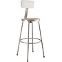 National Public Seating 6200 Series Armless Wood/Steel Lab Stool with Backrest, Gray (6230B)~#|#~sp135113489_sc7