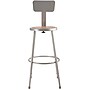National Public Seating 6200 Series Armless Wood/Steel Lab Stool with Backrest, Gray (6230B)~#|#~sp135113490_sc7