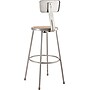 National Public Seating 6200 Series Armless Wood/Steel Lab Stool with Backrest, Gray (6230B)~#|#~sp135113492_sc7