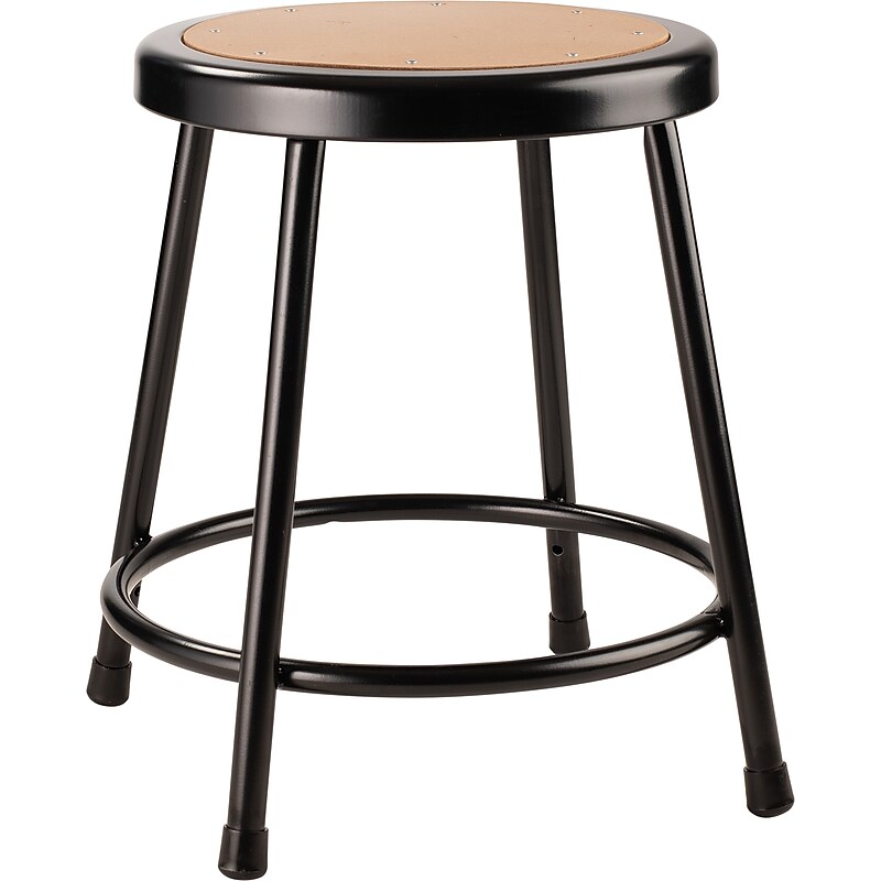 NPS 6200 Series Armless Wood 18" Stool, Black (6218-10) image 1