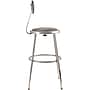 NPS 6400 Series Armless Vinyl Padded Lab Stool with Backrest, Gray , 5/Pack (6418HB/5)~#|#~sp135113609_sc7