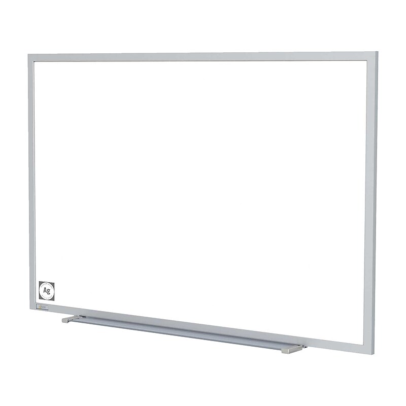 Ghent Hygienic Porcelain Dry-Erase Whiteboard, Anodized Aluminum Frame, 4' x 8' (M4-48-4) image 1