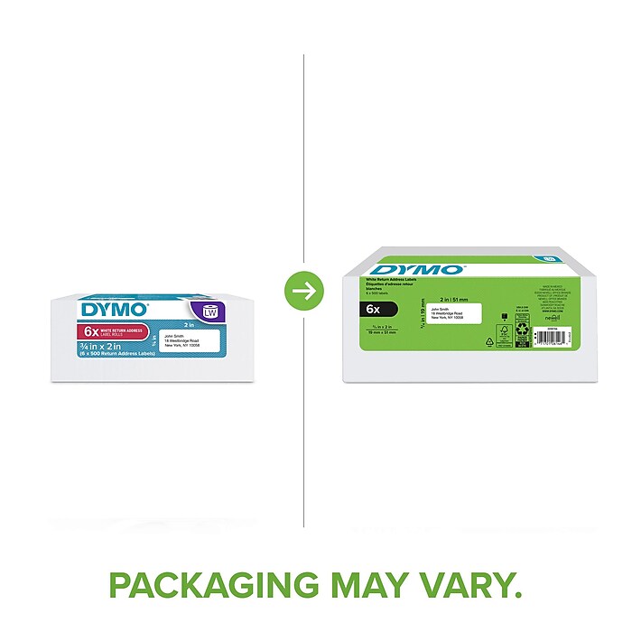DYMO LabelWriter 2050766 Return Address Labels, 2