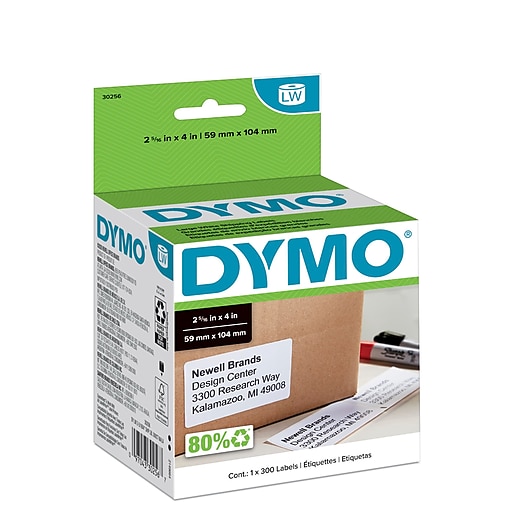 GOLD Dymo Compt 30256 Shipping Postage Adhesive Labels 2.3125" x 4", 2 Rolls 