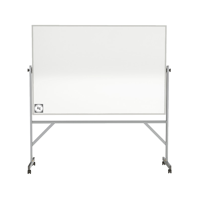 Ghent Hygienic Porcelain Mobile Dry-Erase Whiteboard, Aluminum Frame, 4' x 6' (ARM4M446) image 1