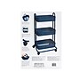 We R Memory Keepers A La Cart 3-Shelf Metal Mobile Utility Cart with Dual Wheel, Navy (60000338)~#|#~sp135209713_sc7