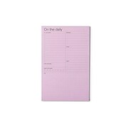 Noted by Post-it® Brand, Daily Planner Pad, Pink, 4.9" x 7.7", 100 Sheets/Pad, 1 Pad (NTD-58-PK)