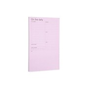 Noted by Post-it® Brand, Daily Planner Pad, Pink, 4.9" x 7.7", 100 Sheets/Pad, 1 Pad (NTD-58-PK)
