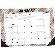 2022 Willow Creek Plaid Patterns 12" x 17" Monthly Desk Pad Calendar (22207)