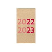 2022-2023 Willow Creek Kraft 3.5" x 6.5" Monthly Planner, Kraft/Pink/Red (22450)
