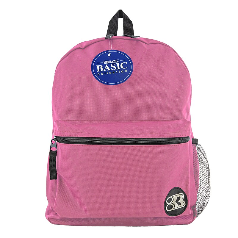 Bazic Basic Laptop Backpack, Medium, Fuchsia (BAZ1036) image 1
