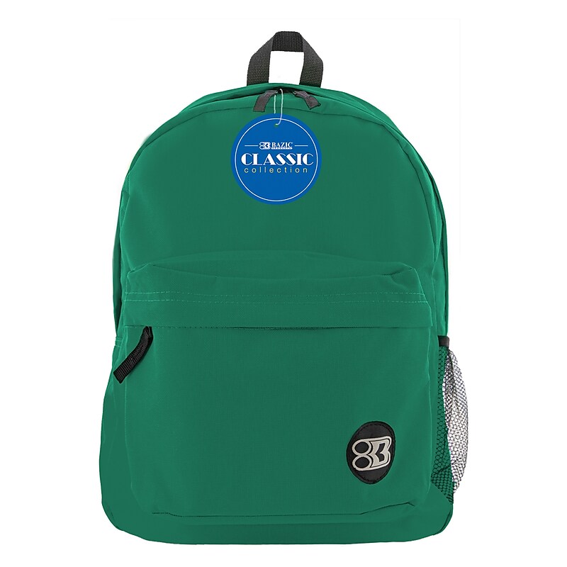 Bazic Classic Laptop Backpack, Large, Green (BAZ1053) image 1