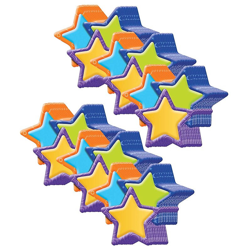 Eureka Color My World Stars Assorted Paper Cut Outs, 36 Per Pack, 6 Packs (EU-841005-6) image 1