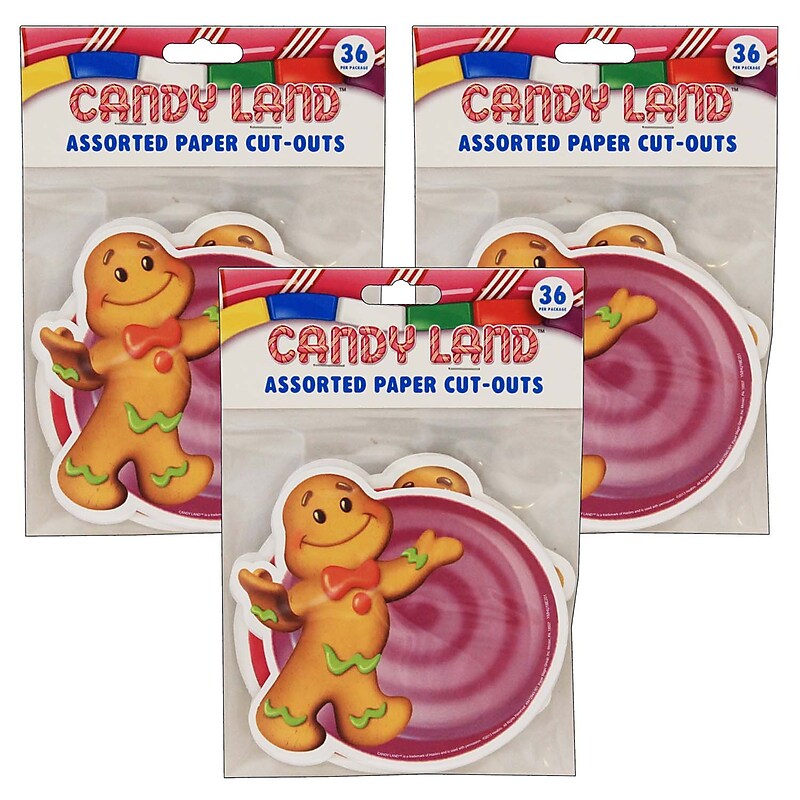 Eureka Candy Land™ Assorted Paper Cut Outs, 36 Per Pack, 3 Packs (EU-841294-3) image 1