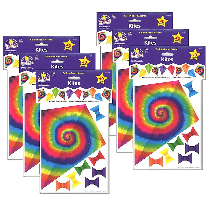 North Star Teacher Resources Bulletin Board Accents, Kites - Soar To Your Potential, 40 Per Pack, 6 Packs (NST3214-6) image 1