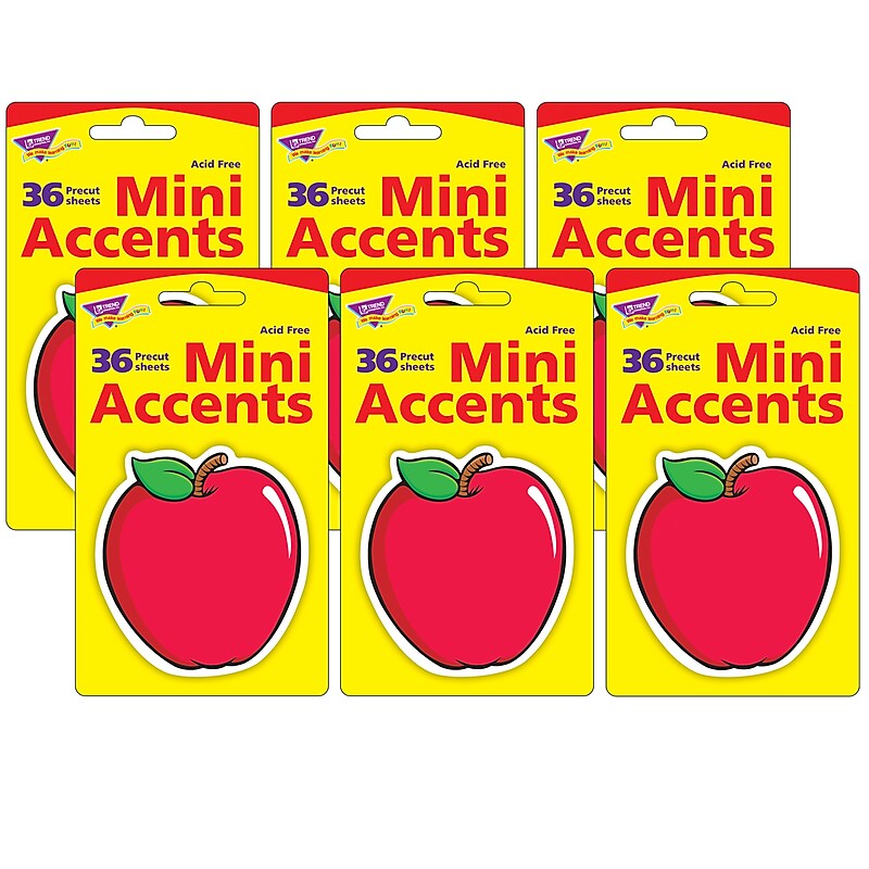 TREND Apple Mini Accents, 36 Per Pack, 6 Packs (T-10501-6) image 1