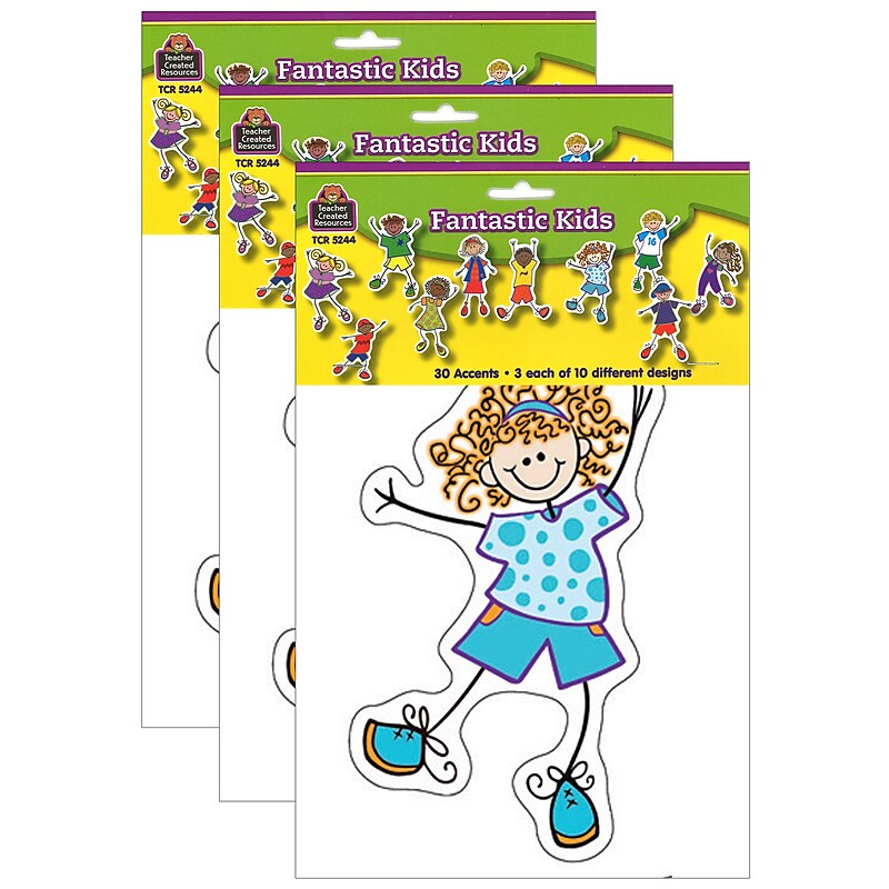 Teacher Created Resources Fantastic Kids Accents, 30 Per Pack, 3 Packs (TCR5244-3) image 1
