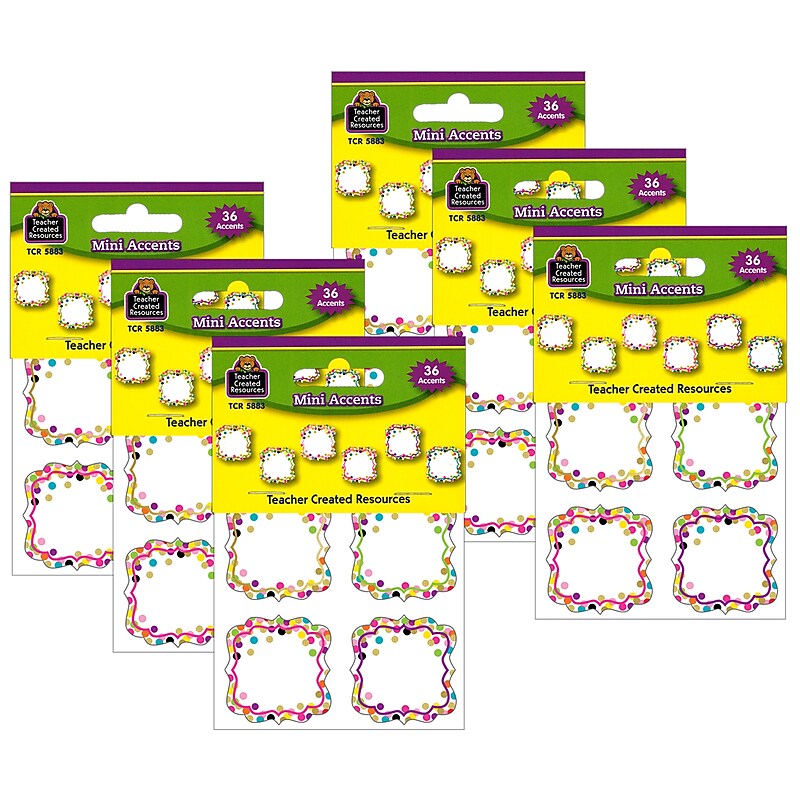 Teacher Created Resources Confetti Mini Accents, 36 Per Pack, 6 Packs (TCR5883-6) image 1