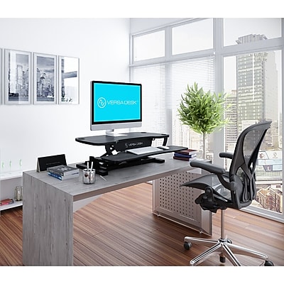 VersaDesk PowerPro 36"W Electric Adjustable Standing Desk Converter - Thumbnail 5