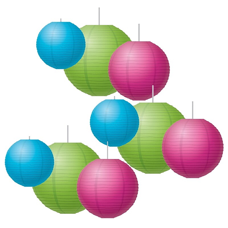Teacher Created Resources Brights Paper Lanterns, 3 Per Pack, 3 Packs (TCR77229-3) image 1