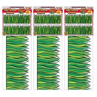 Scholastic Teacher Resources Jumbo Border, 8.5" x 12', Green Tall Grass, 3 Packs (TF-3302-3)