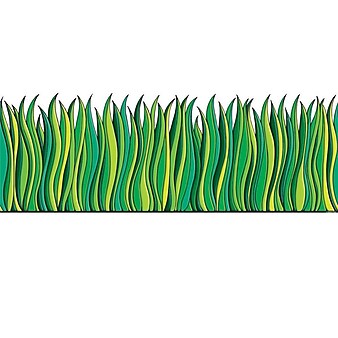 Scholastic Teacher Resources Jumbo Border, 8.5" x 12', Green Tall Grass, 3 Packs (TF-3302-3)