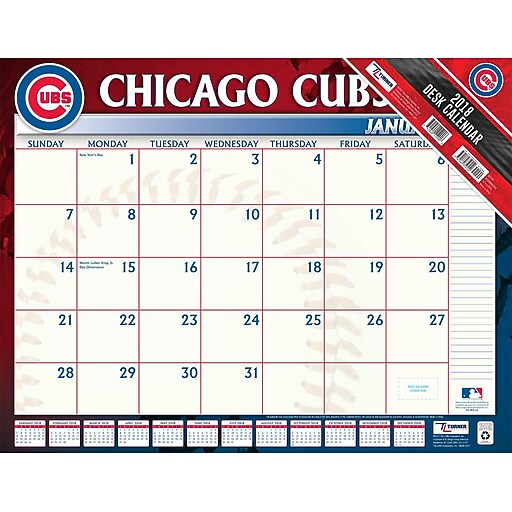 Shop Staples for Chicago Cubs 2018 22X17 Desk Calendar (18998061501)