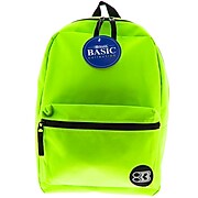 Bazic Basic Backpack, 16", Lime Green, Pack of 2 (BAZ1034-2)