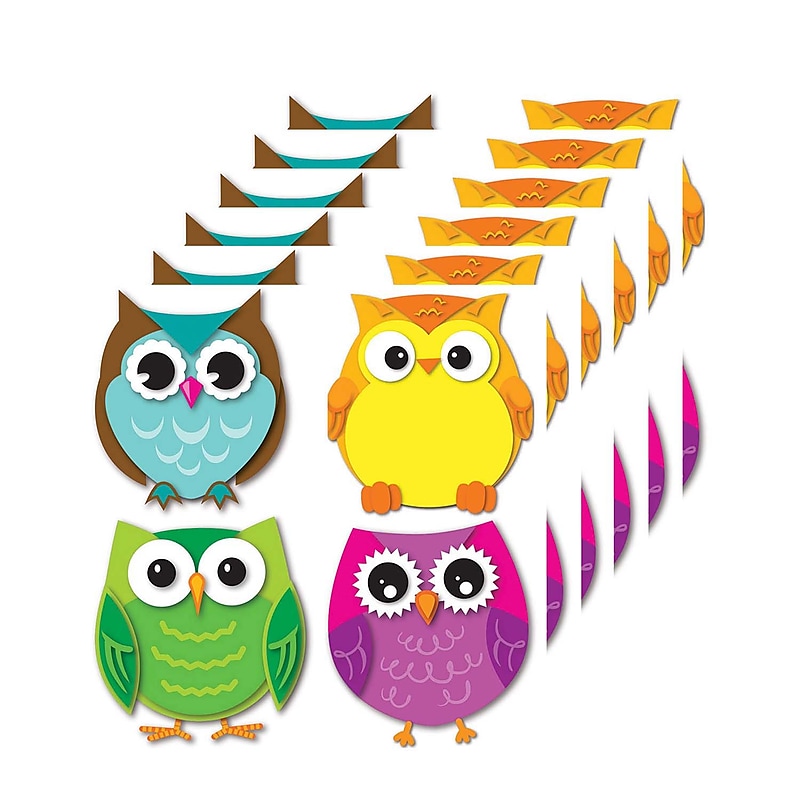 Carson Dellosa Education Colorful Owls Mini Cut-Outs, 36 Per Pack, 6 Packs (CD-120195-6) image 1