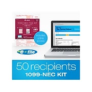 Adams 2021 1099-NEC Tax Form Kit, White, 50/Pack (STAX55021-NEC)
