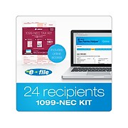 Adams 2021 1099-NEC Tax Form Kit, White, 24/Pack (STAX52124-NEC)