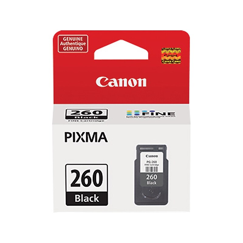 Canon 260 Black Standard Yield Ink Cartridge  (3707C001) image 1
