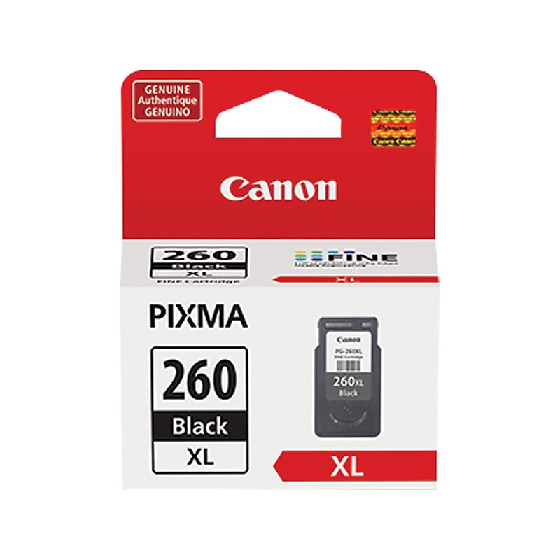 Canon PG 260 XL Black High Yield Ink Cartridge  (3706C001) image 1