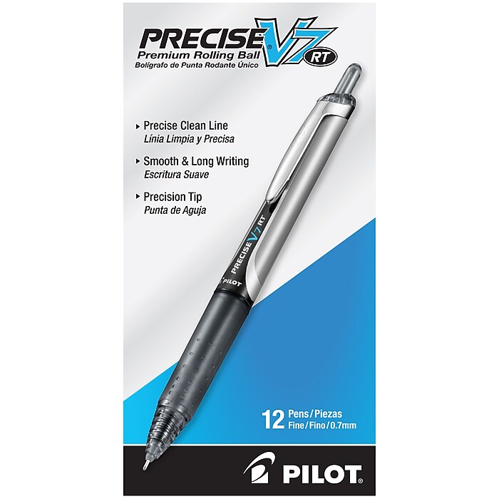 Pilot Precise V7 RT Retractable Rollerball Pens, Fine Point, Black