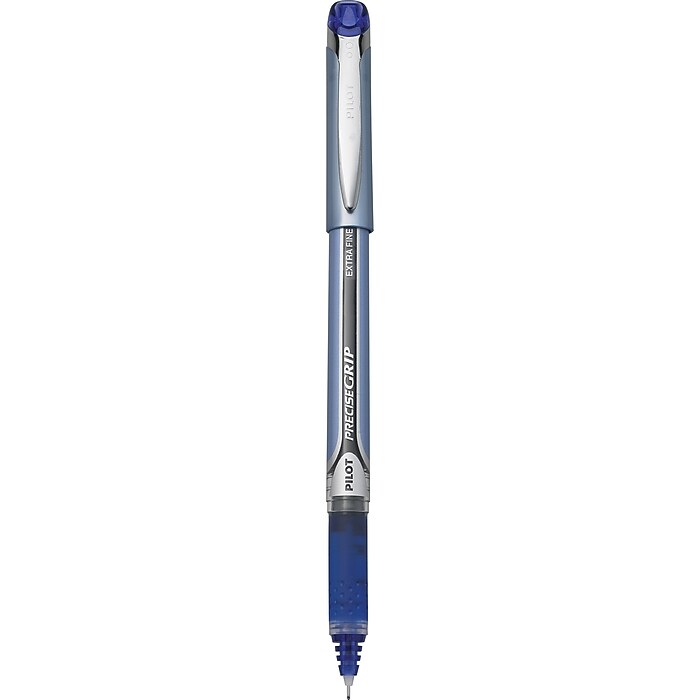 Pilot Precise Grip Rollerball Pens, Extra Fine Point, Blue Ink