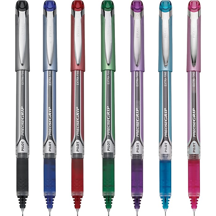 Pilot Precise Grip Rollerball Pens, Extra Fine Point, Assorted Ink