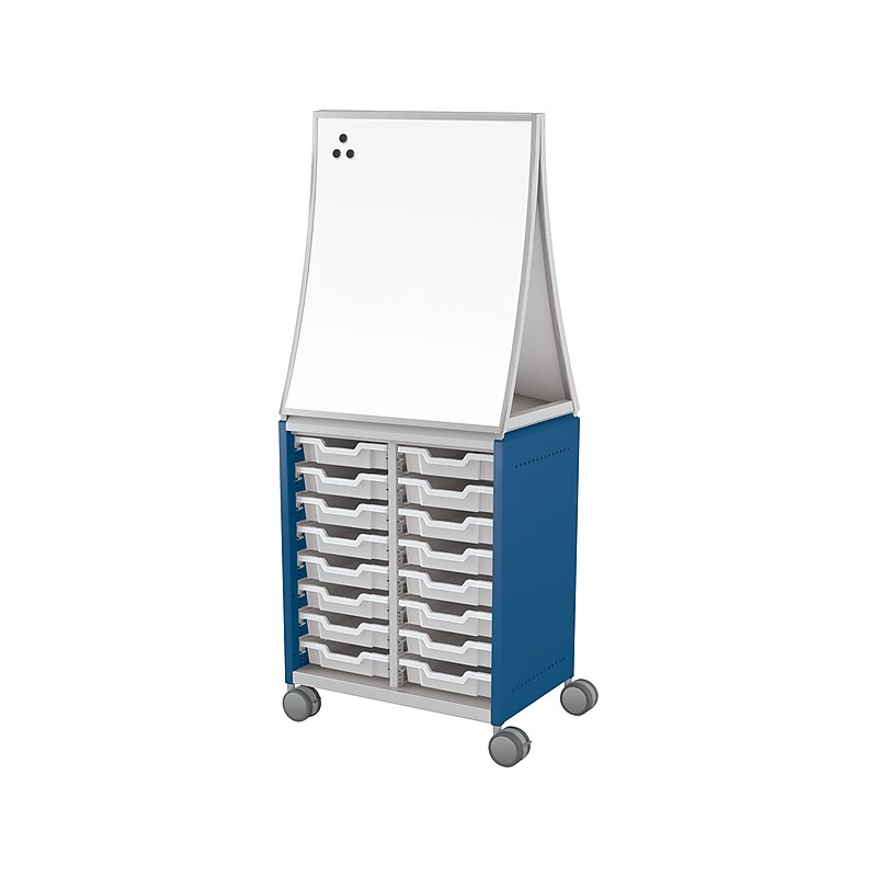 MooreCo Hierarchy Compass Midi H2 16-Section Storage Cabinet, 71.13"H x 28.38"W x 19.13"D, Navy Metal (B2A1J1A1B0) image 1