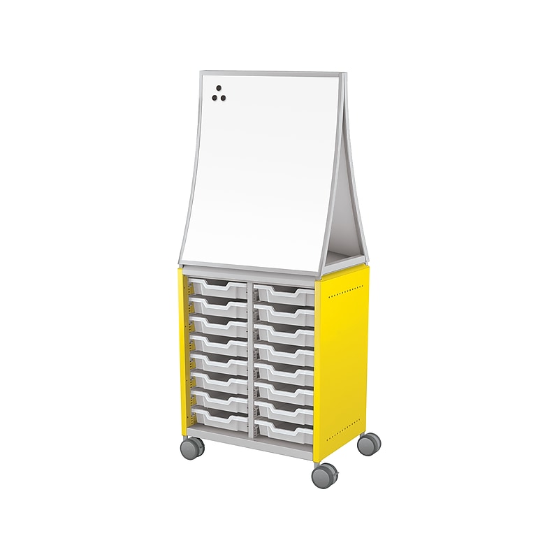 MooreCo Hierarchy Compass Midi H2 16-Section Storage Cabinet, 71.13"H x 28.38"W x 19.13"D, Yellow Metal (B2A1G1A1B0) image 1