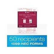 Adams 2021 1099-NEC Tax Form, White, 50/Pack (STAX521-NEC)