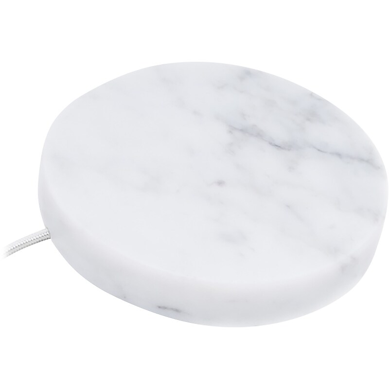 Eggtronic Einova Wireless Charger for Qi-Enabled Devices, White Marble (0103010-0101422) image 1