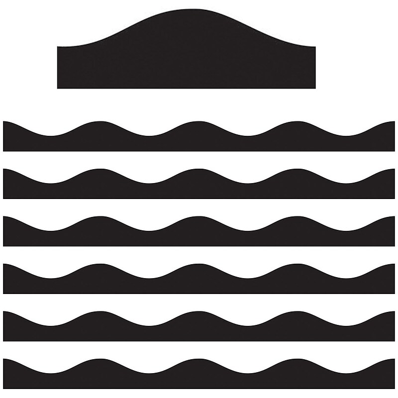Ashley Productions® Magnetic Border, Black, 12 Feet Per Pack, 6 Packs (ASH10188-6) image 1