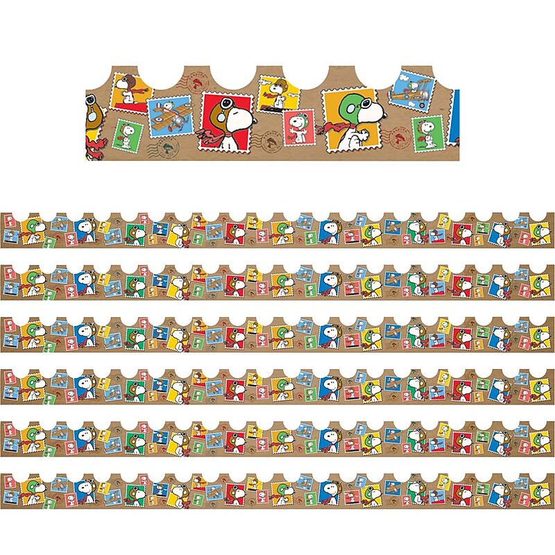 Eureka Peanuts Flying Ace Deco Trim®, 37 Feet Per Pack, 6 Packs (EU-845050-6) image 1